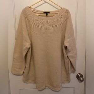 Lane Bryant ivory sweater
